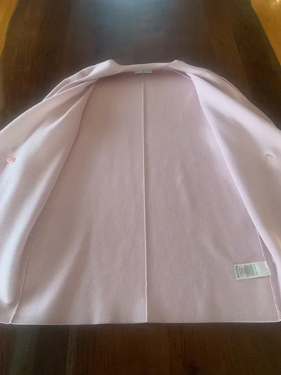 Babaton Double-Breasted Light Pink Women's Cardigan/Blazer, Sz M - Picture 9 of 12